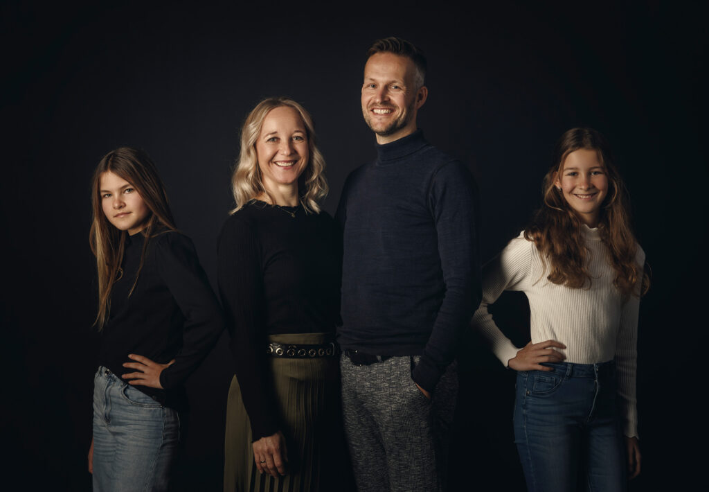 Familieportret in studio Friesland